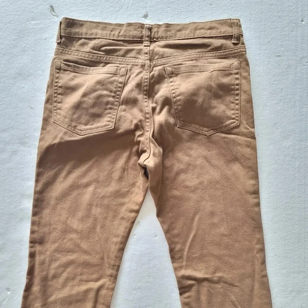 Old Navy Boys Slim Jeans Sz 16 Adjustable Waist Camel Khaki Brown School Uniform